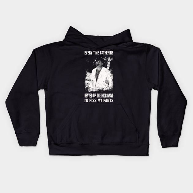 Retro Art I'd Piss My Pants Kids Hoodie by Black Demon Bear